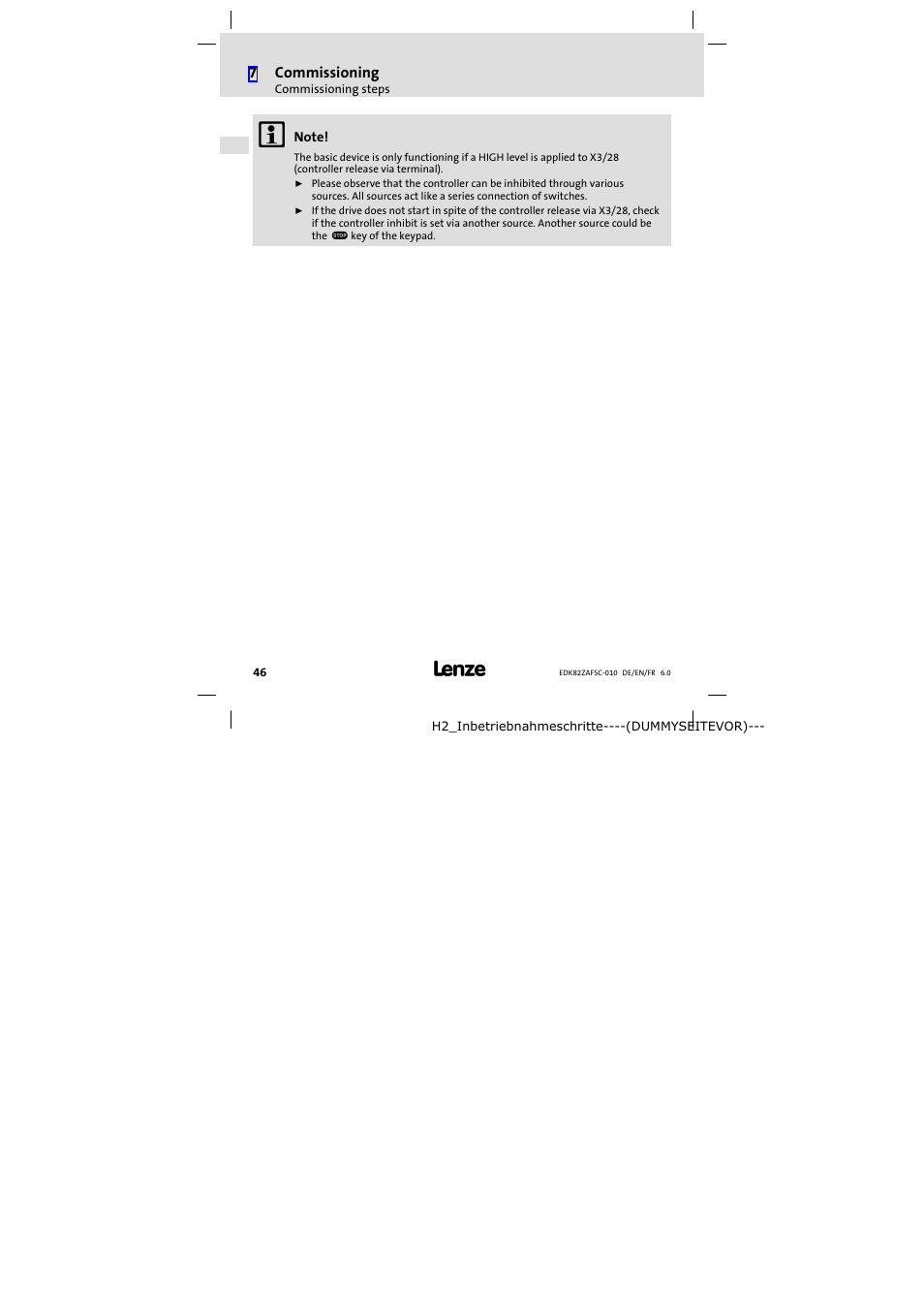 Lenze E82ZAFSC010 User Manual | Page 46 / 71