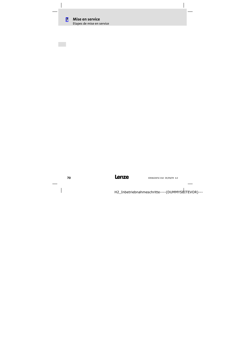 Lenze E82ZAFSC010 User Manual | Page 70 / 71