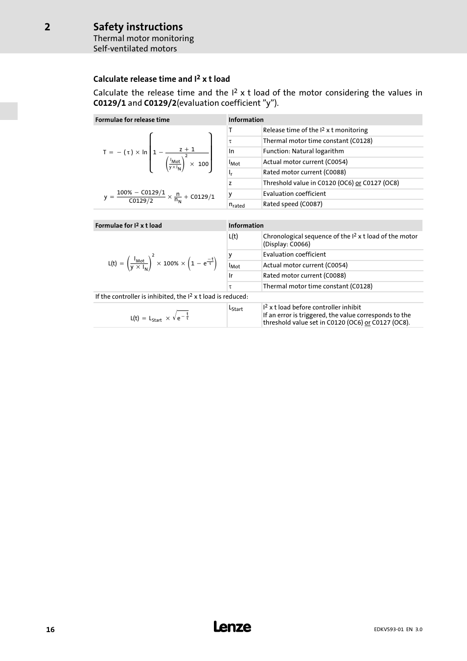 Ȧȧ ȡ ȣ, Ȧȧ ȣ ȥ, Safety instructions | Lenze 9300 0.37kW-11kW User Manual | Page 16 / 46