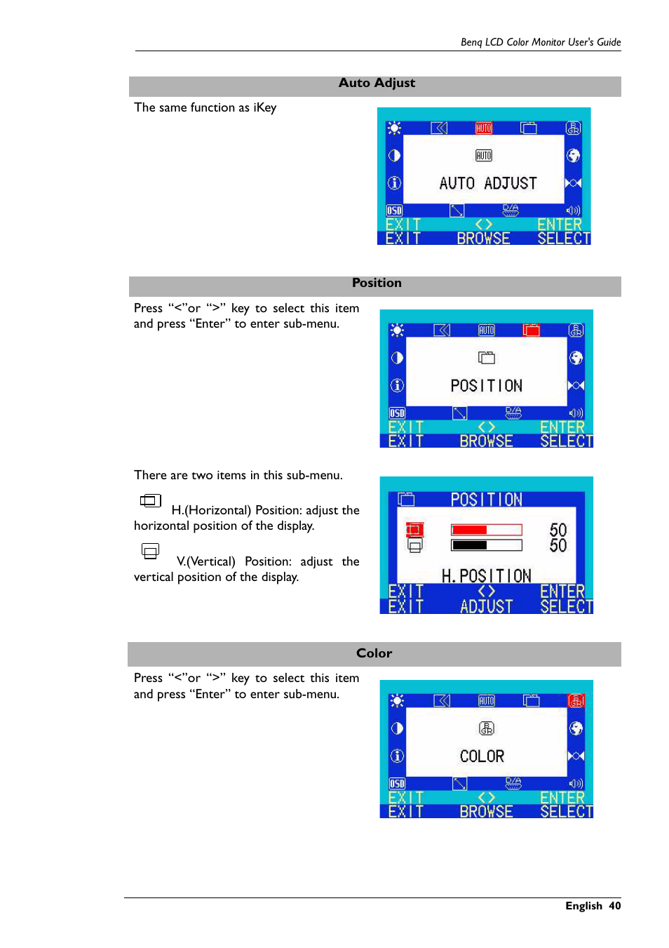 BenQ FP781 User Manual | Page 11 / 23