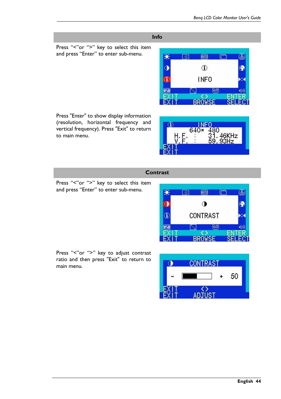 BenQ FP781 User Manual | Page 15 / 23