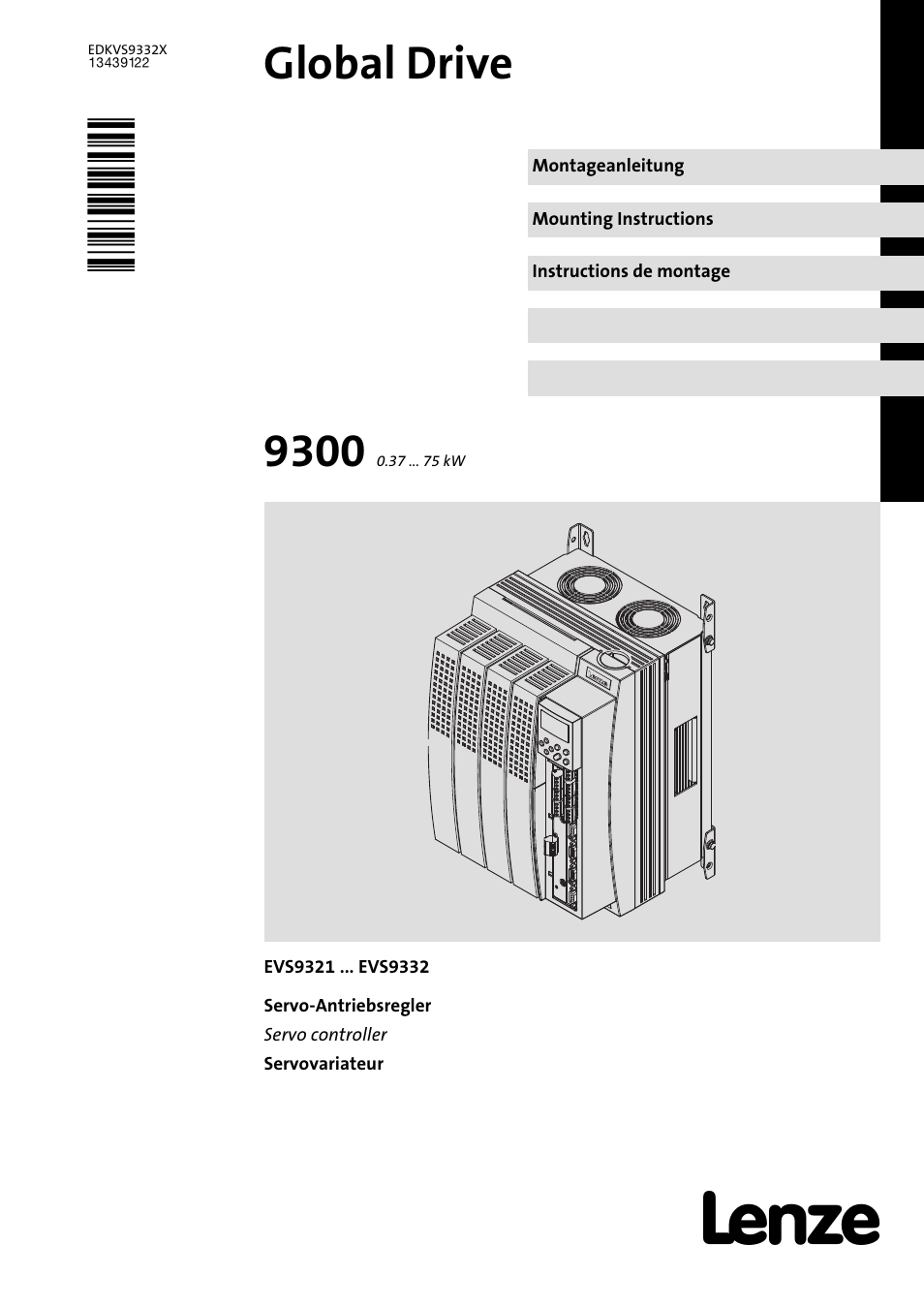 Lenze 9300 0.37kW-75kW User Manual | 319 pages