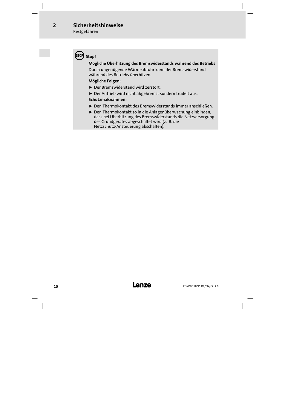 Lenze ERBDxxxRxxxx User Manual | Page 10 / 86