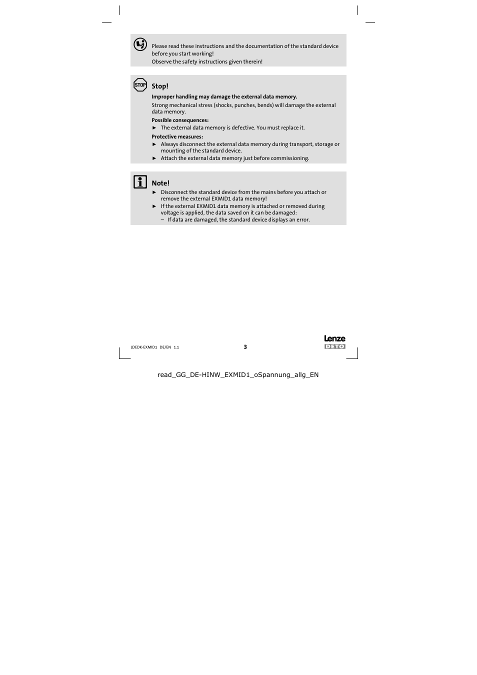 Lenze EXMID1 User Manual | Page 3 / 4