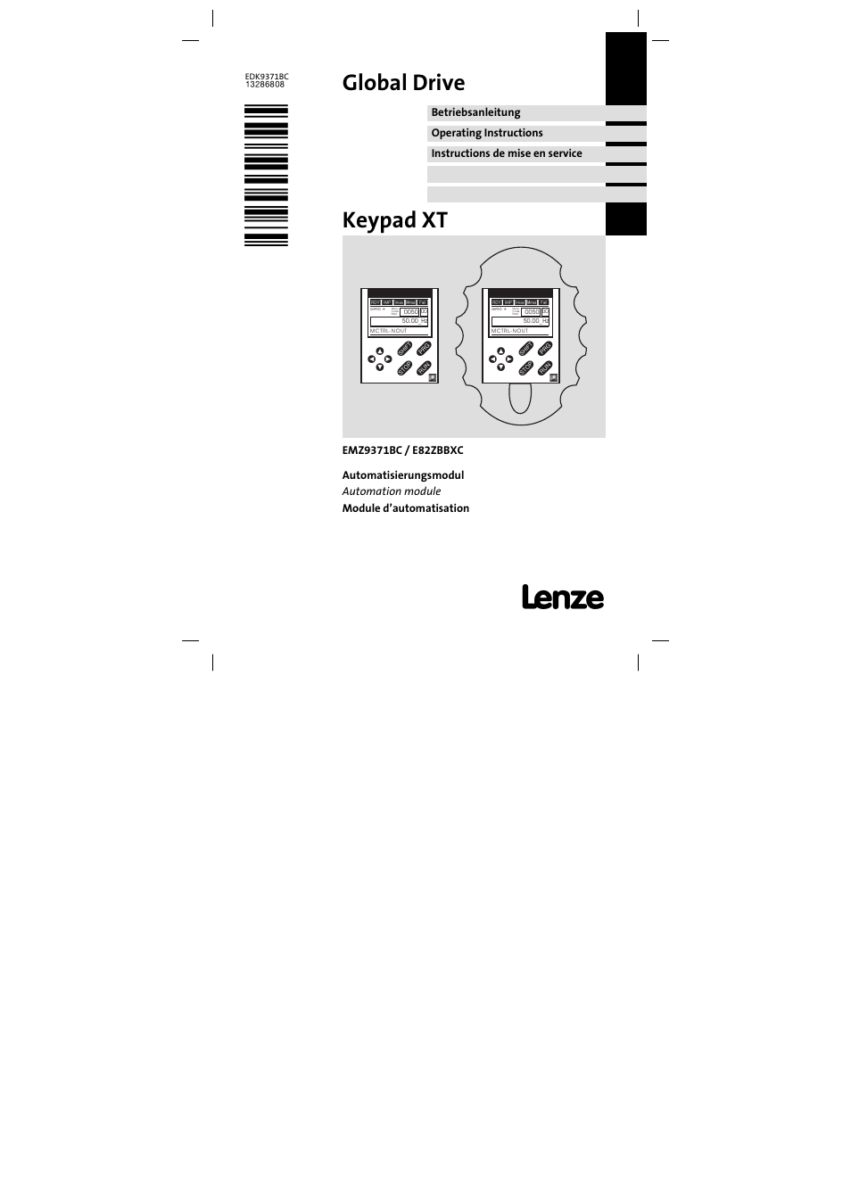 Lenze EMZ9371BC User Manual | 182 pages