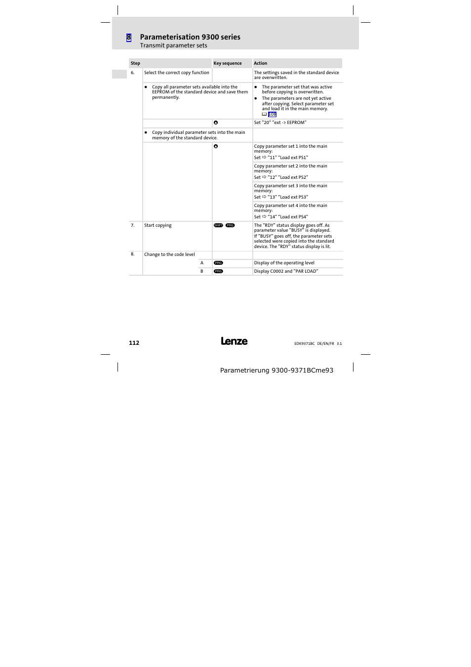 Lenze EMZ9371BC User Manual | Page 112 / 182