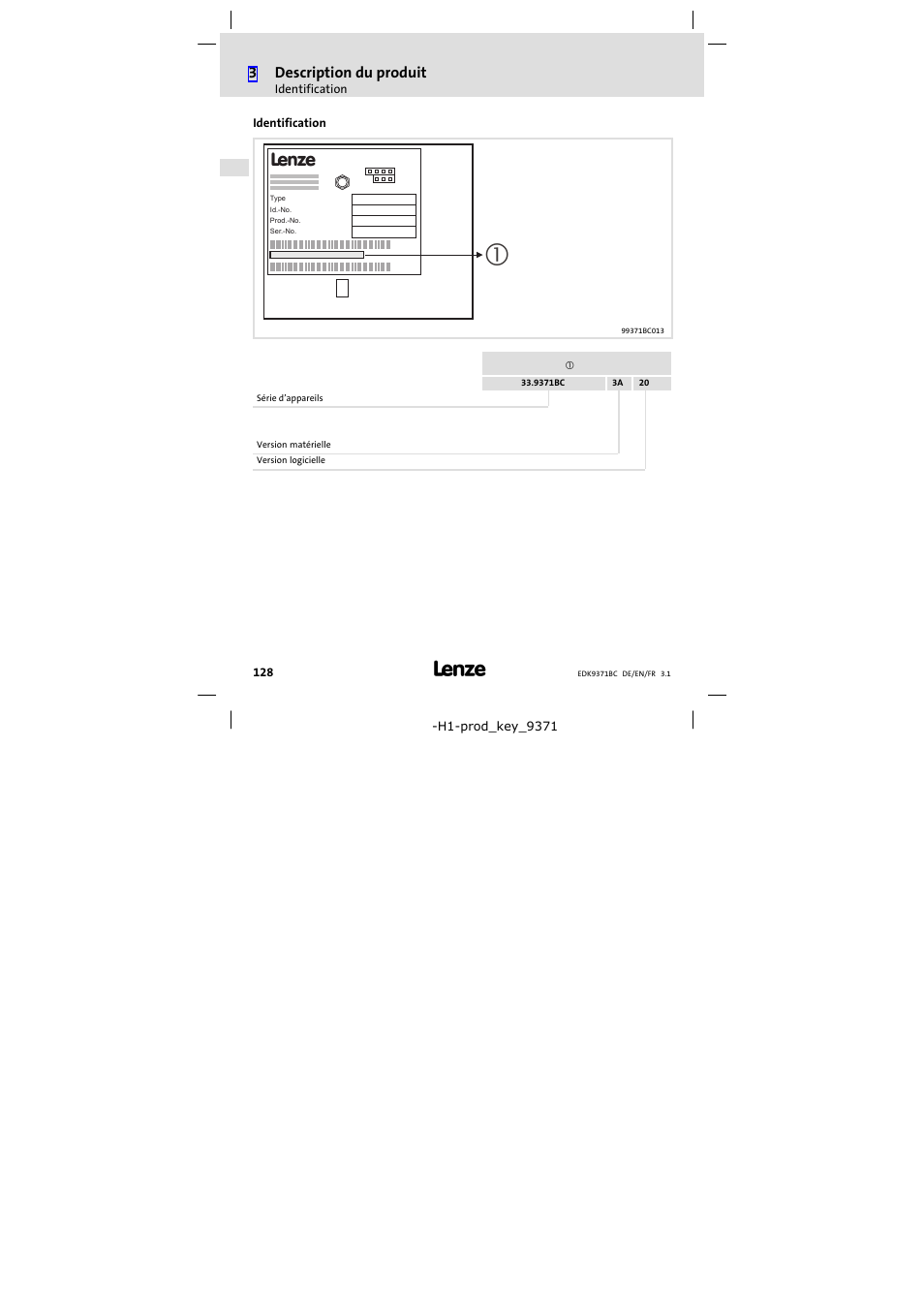 Identification | Lenze EMZ9371BC User Manual | Page 128 / 182