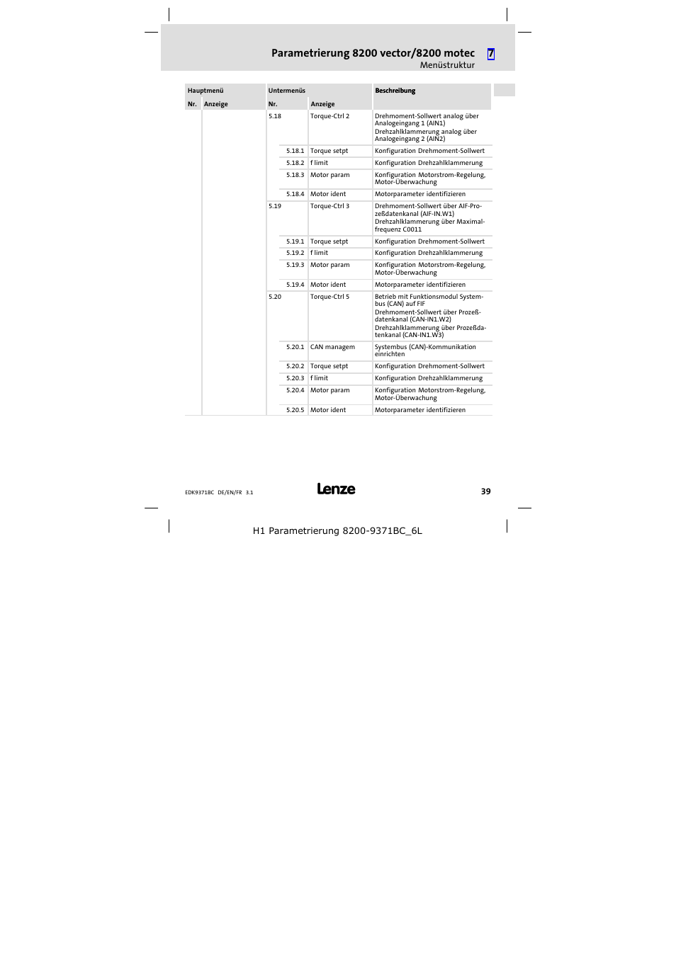 Lenze EMZ9371BC User Manual | Page 39 / 182