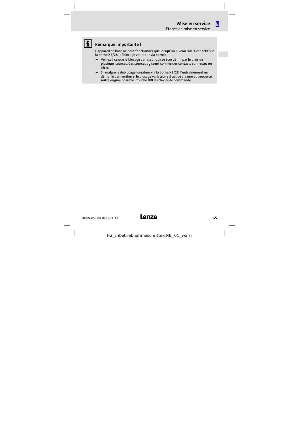 Lenze E82ZAFSC100 User Manual | Page 65 / 66
