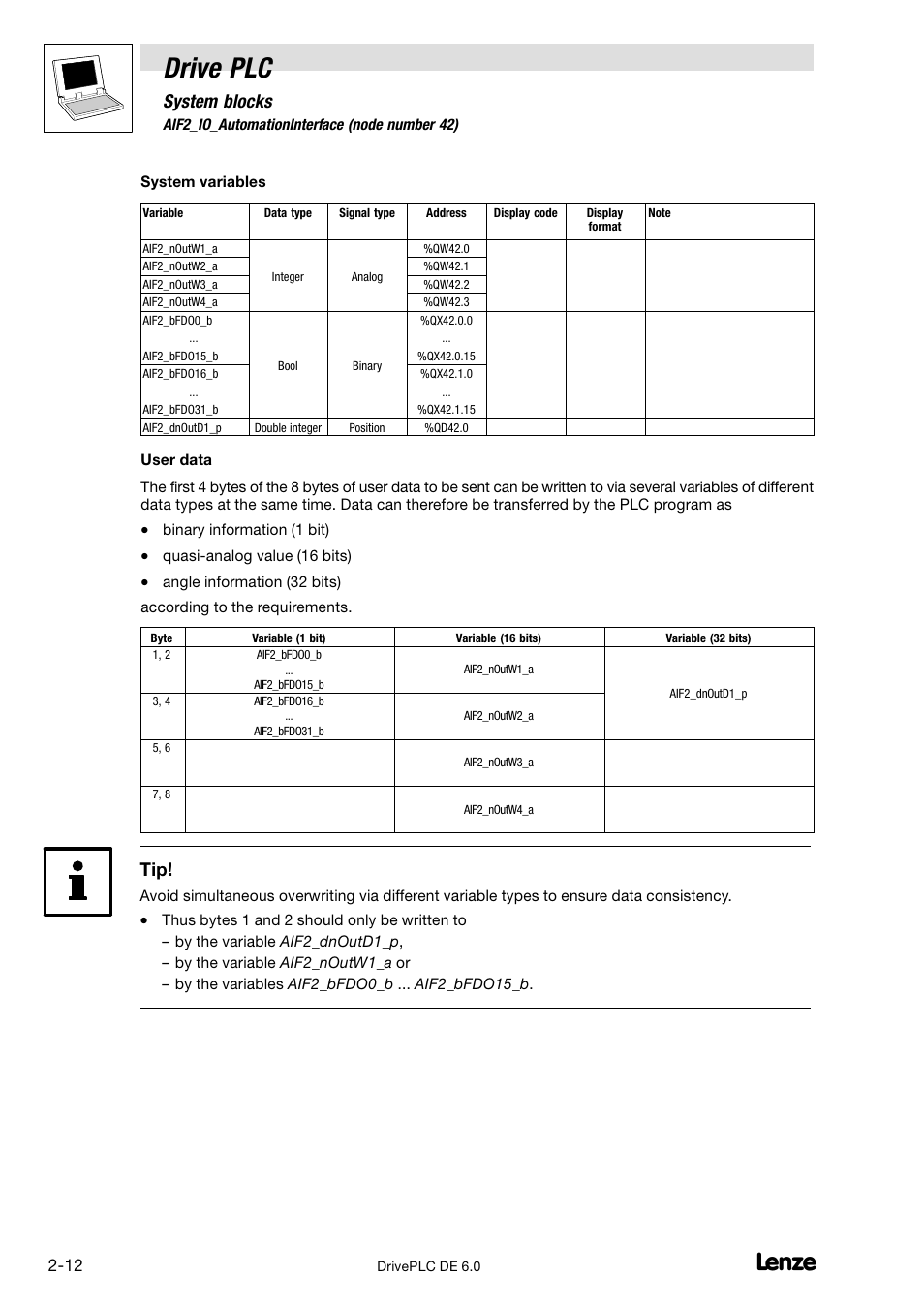 Drive plc, System blocks | Lenze Global Drive PLC Developer Studio User Manual | Page 26 / 129