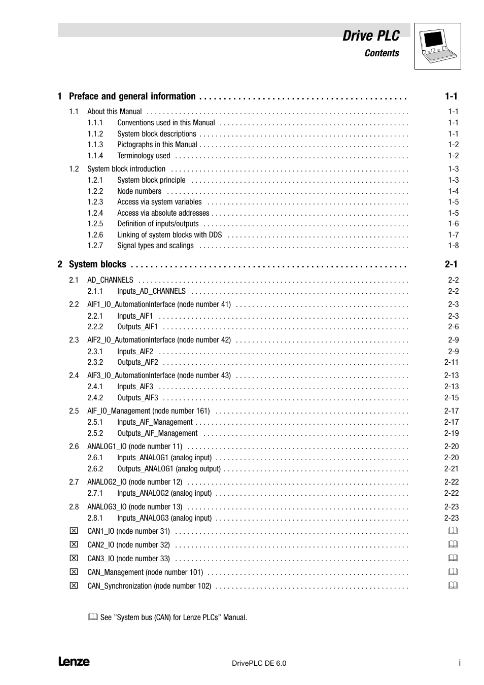 Lenze Global Drive PLC Developer Studio User Manual | Page 3 / 129