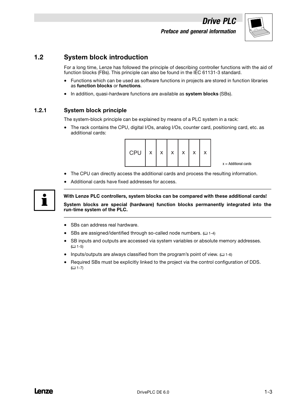 System block introduction, System block principle, Drive plc | 2 system block introduction | Lenze Global Drive PLC Developer Studio User Manual | Page 9 / 129