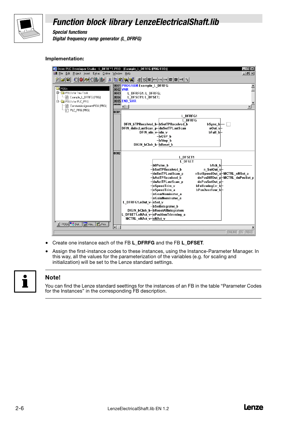 Function block library lenzeelectricalshaft.lib | Lenze DDS Global Drive PLC Developer Studio User Manual | Page 16 / 45