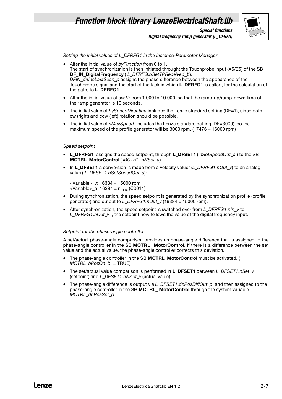 Function block library lenzeelectricalshaft.lib | Lenze DDS Global Drive PLC Developer Studio User Manual | Page 17 / 45
