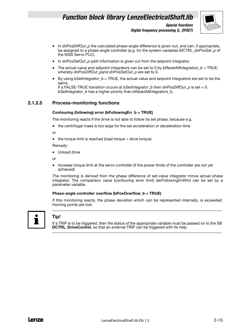 Function block library lenzeelectricalshaft.lib | Lenze DDS Global Drive PLC Developer Studio User Manual | Page 25 / 45