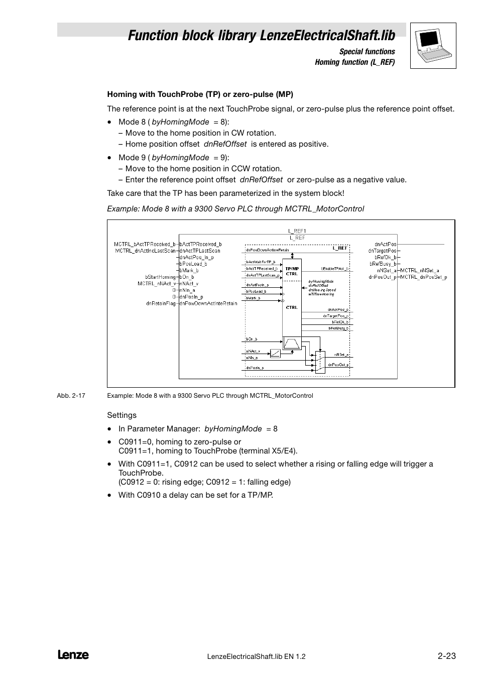 Function block library lenzeelectricalshaft.lib | Lenze DDS Global Drive PLC Developer Studio User Manual | Page 33 / 45
