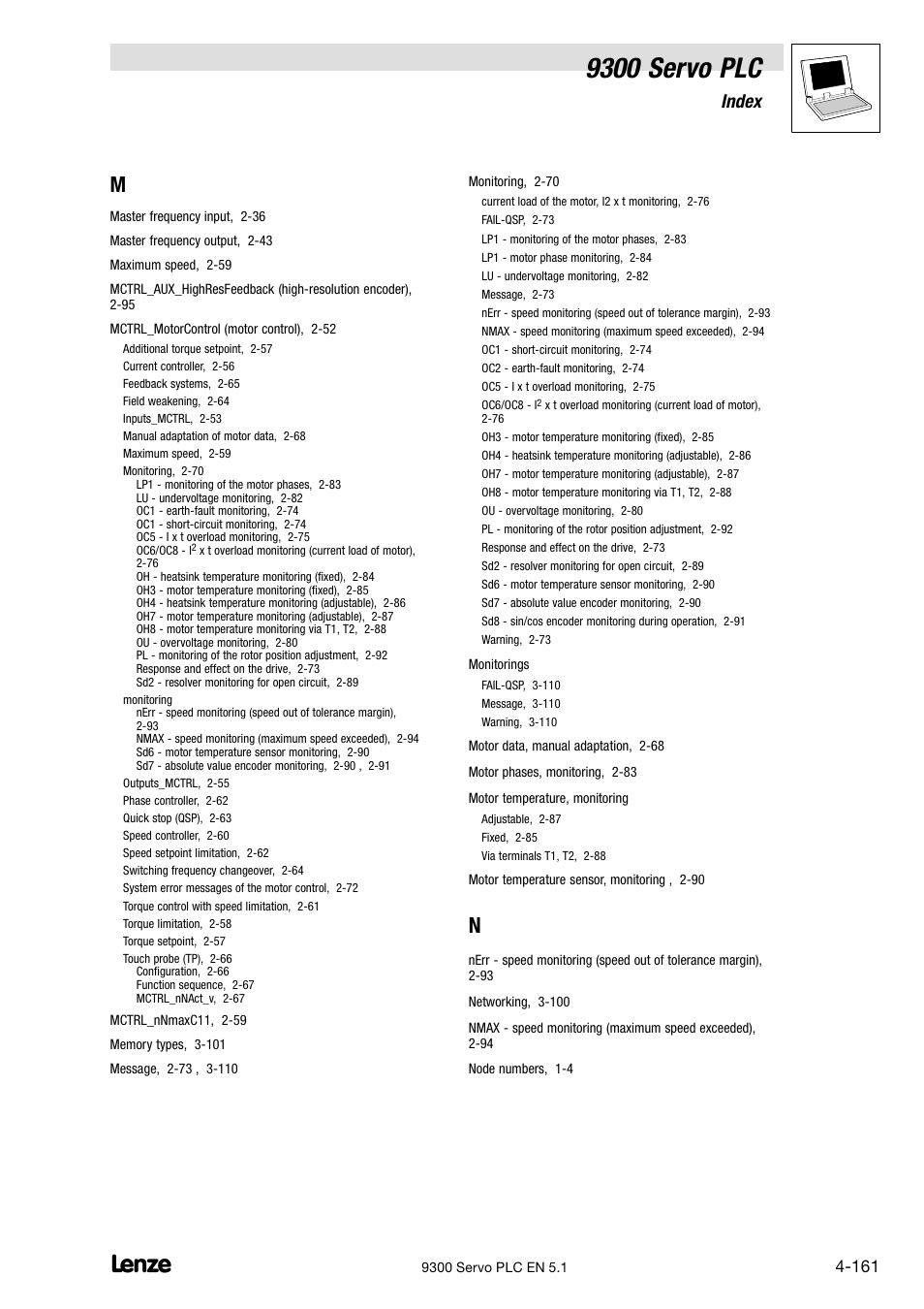 9300 servo plc, Index | Lenze DDS Target 9300 Servo PLC V8.x User Manual | Page 167 / 169