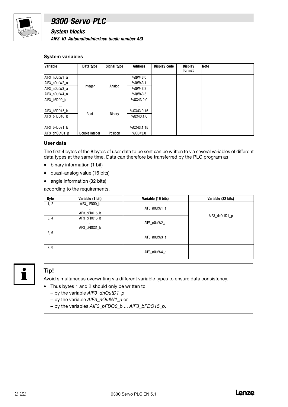 9300 servo plc, System blocks | Lenze DDS Target 9300 Servo PLC V8.x User Manual | Page 28 / 169