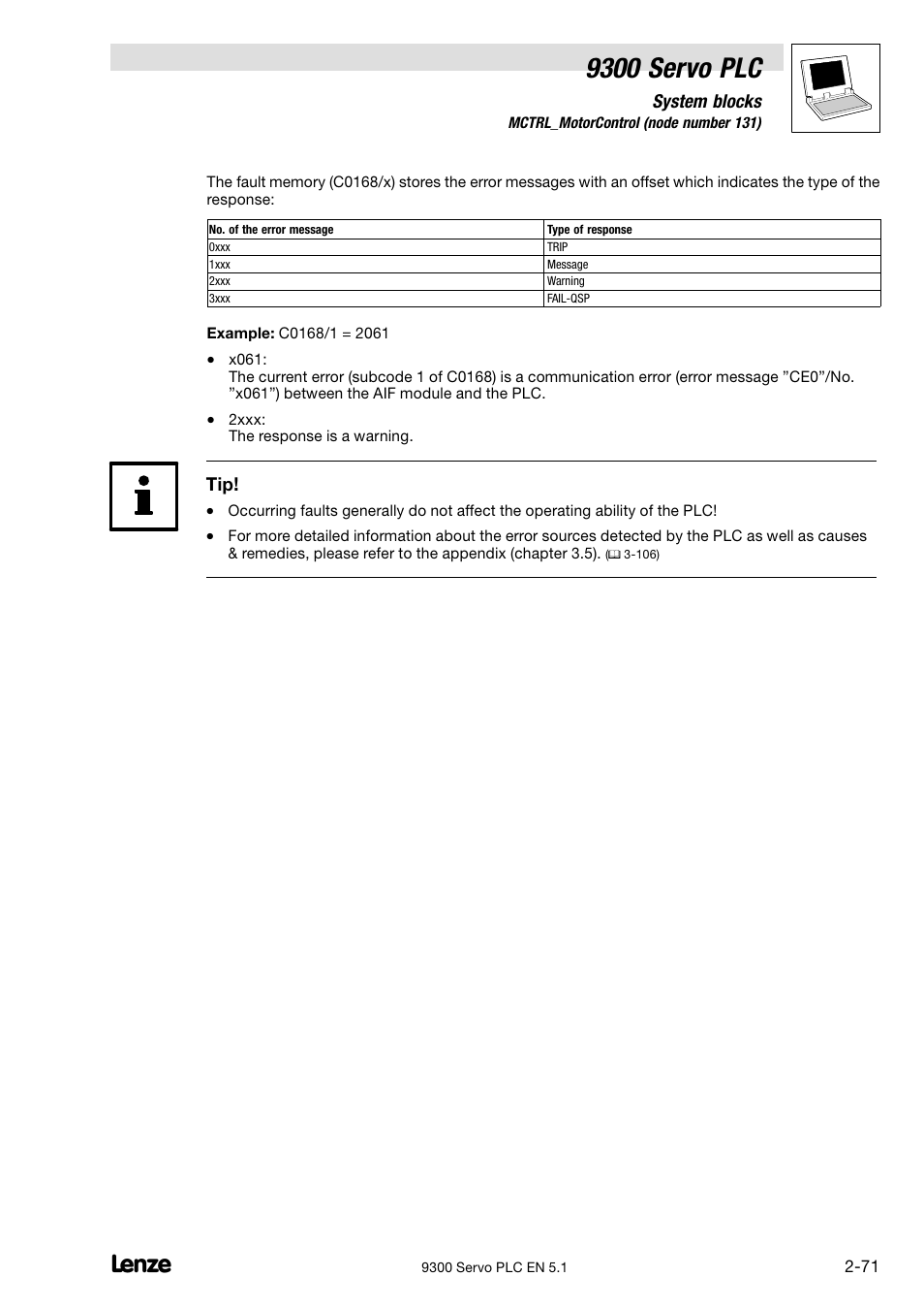 9300 servo plc, System blocks | Lenze DDS Target 9300 Servo PLC V8.x User Manual | Page 77 / 169