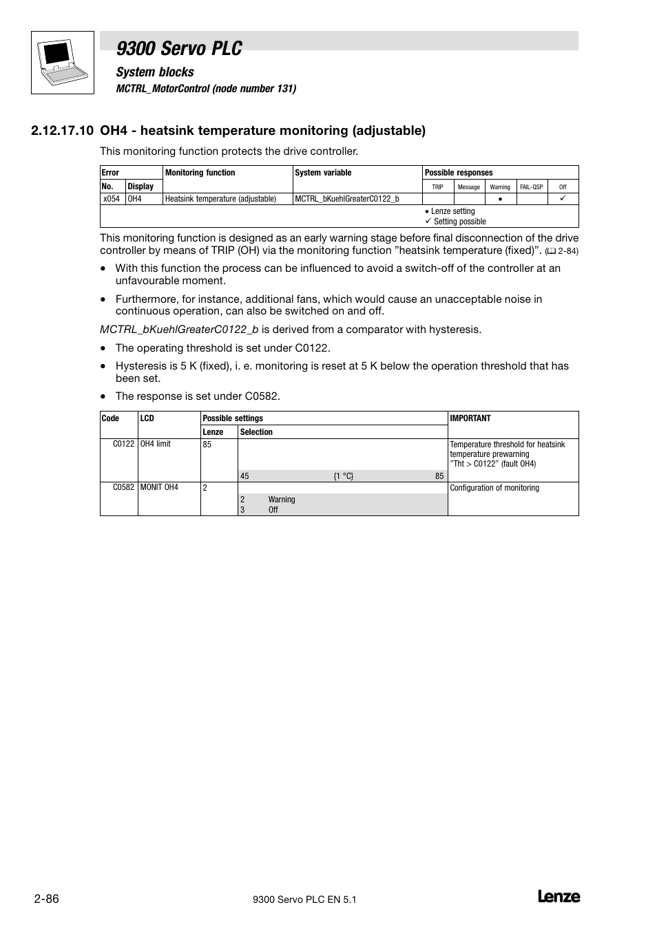 9300 servo plc, System blocks | Lenze DDS Target 9300 Servo PLC V8.x User Manual | Page 92 / 169