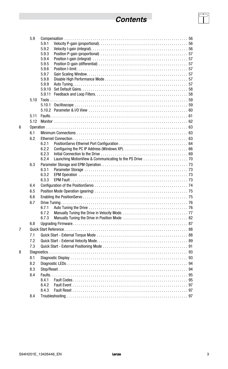 Lenze E94P PositionServo with MVOB User Manual | Page 5 / 102