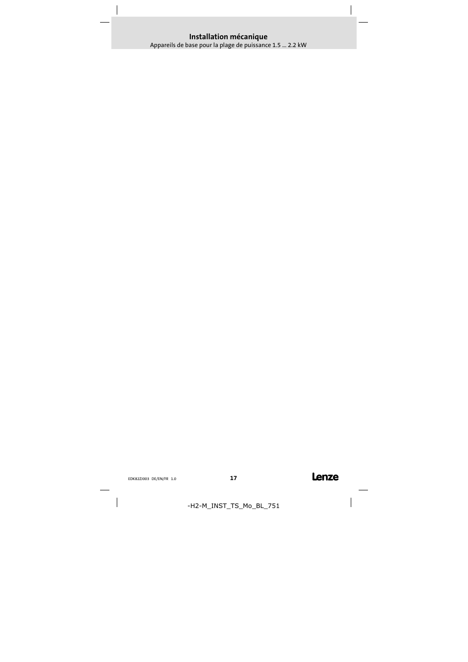 Lenze E82ZJ00x User Manual | Page 17 / 18