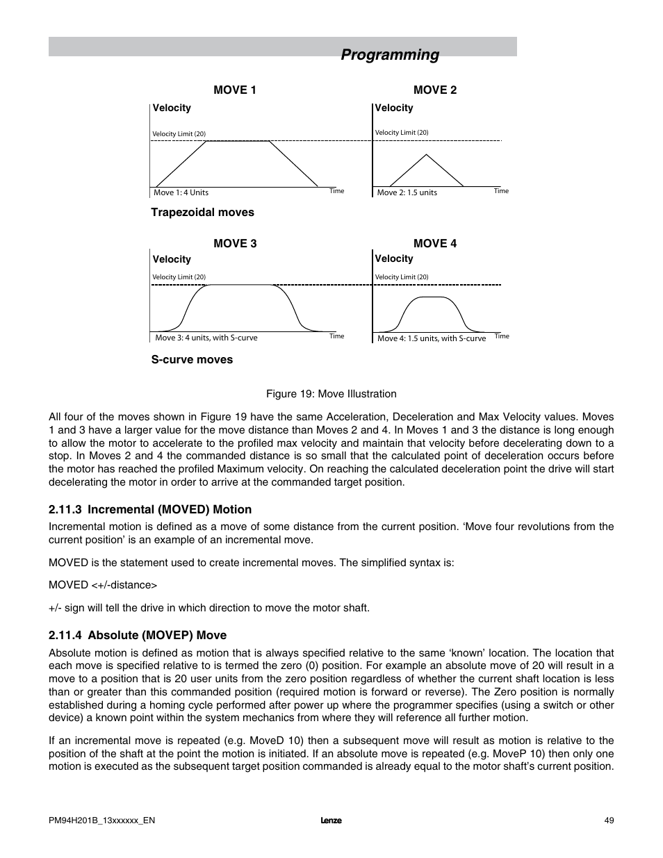 Programming | Lenze E94P PositionServo with MVOB User Manual | Page 51 / 140