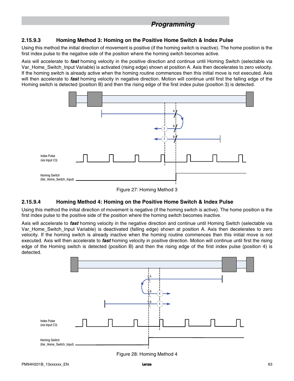 Programming | Lenze E94P PositionServo with MVOB User Manual | Page 65 / 140