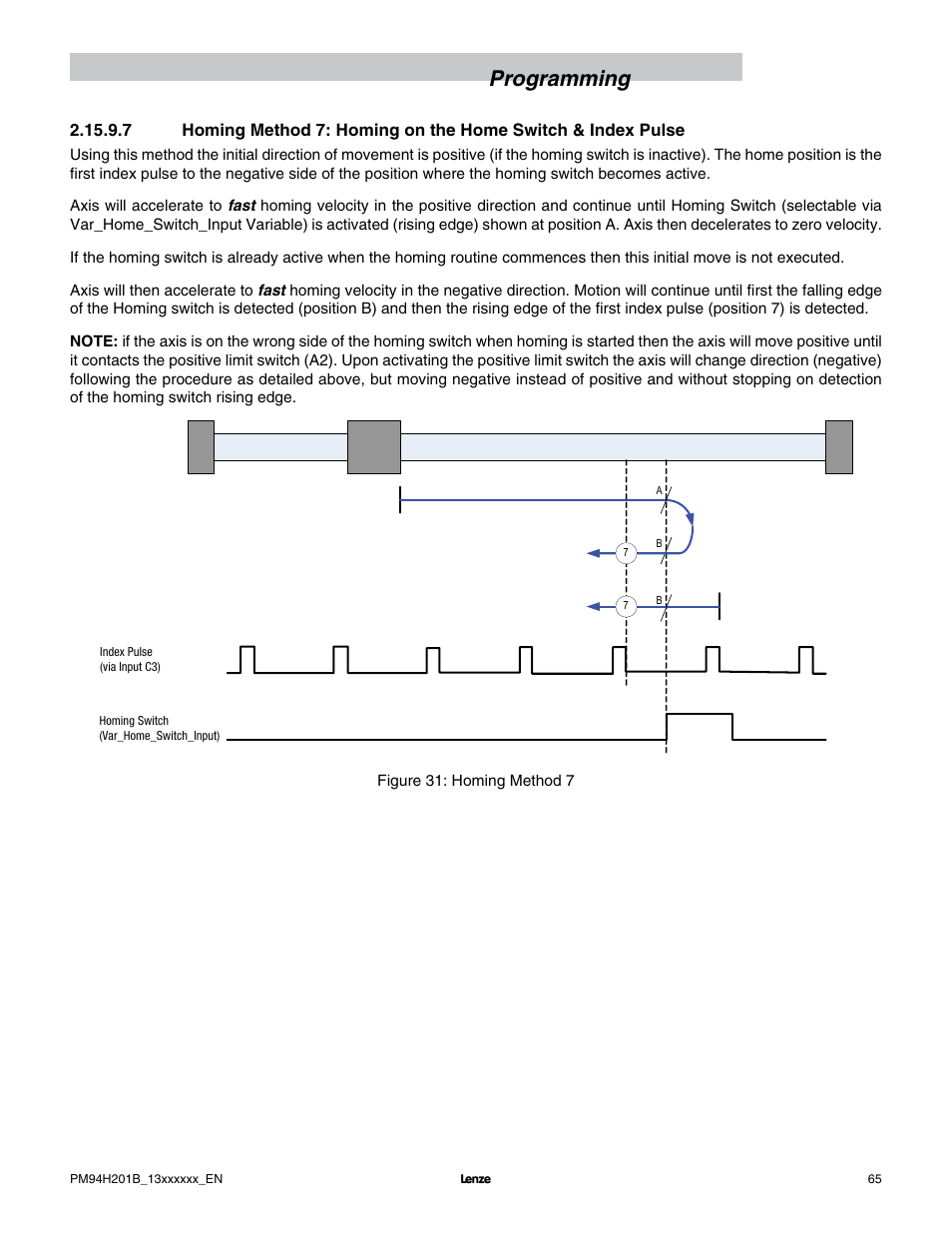 Programming | Lenze E94P PositionServo with MVOB User Manual | Page 67 / 140