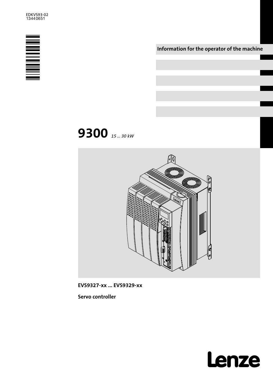 Lenze EVS93xx User Manual | 46 pages