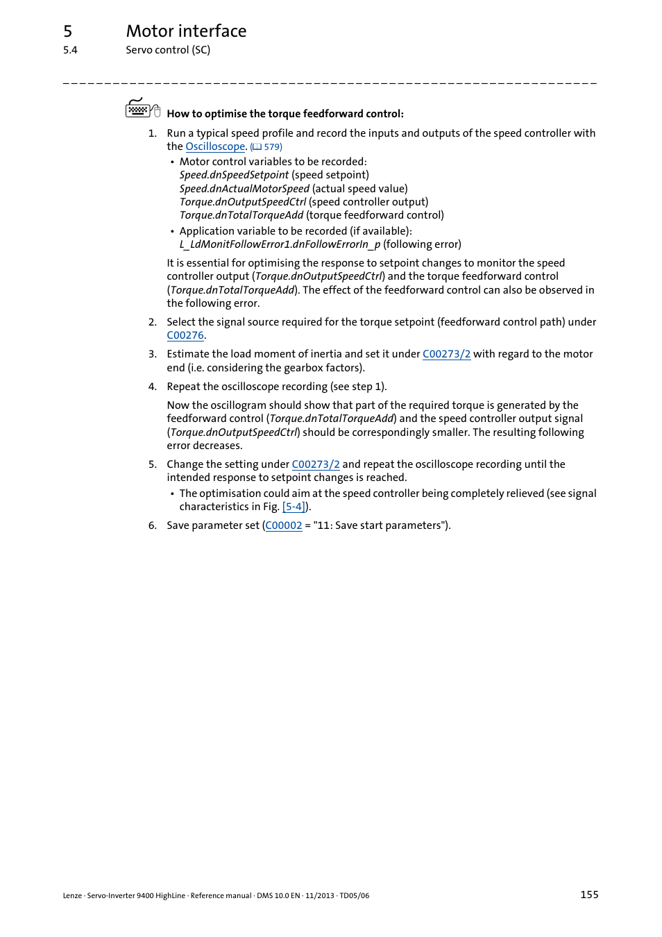 5motor interface | Lenze 9400 User Manual | Page 155 / 954