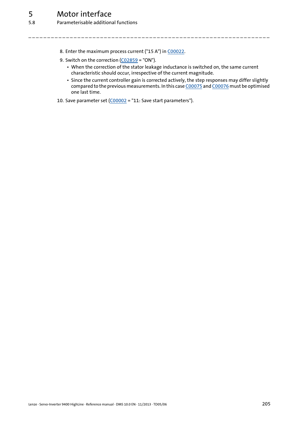 5motor interface | Lenze 9400 User Manual | Page 205 / 954