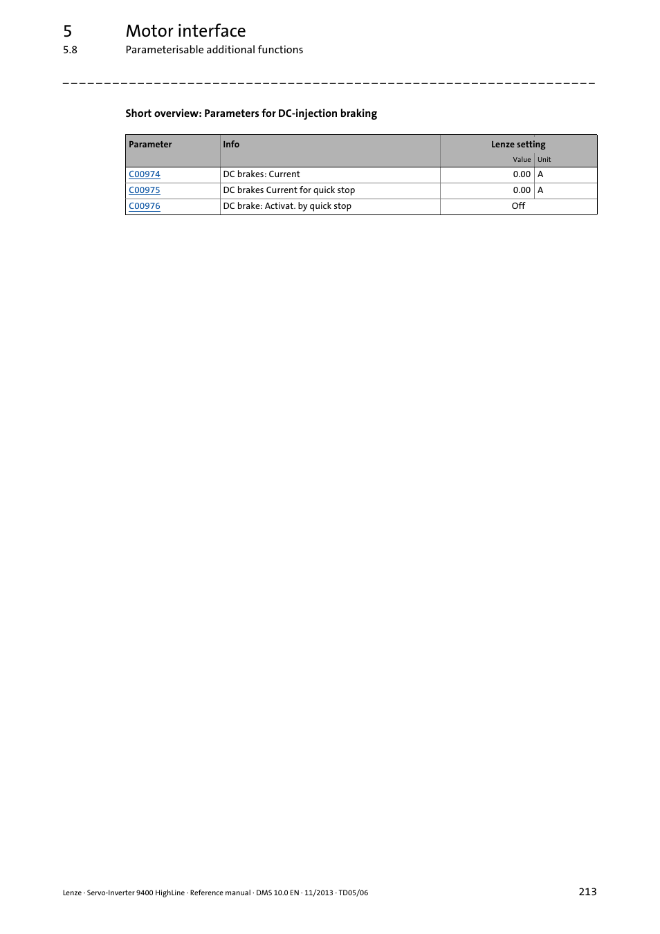 5motor interface | Lenze 9400 User Manual | Page 213 / 954