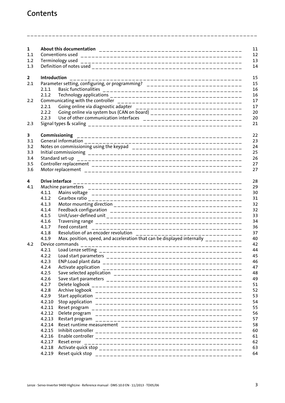 Lenze 9400 User Manual | Page 3 / 954