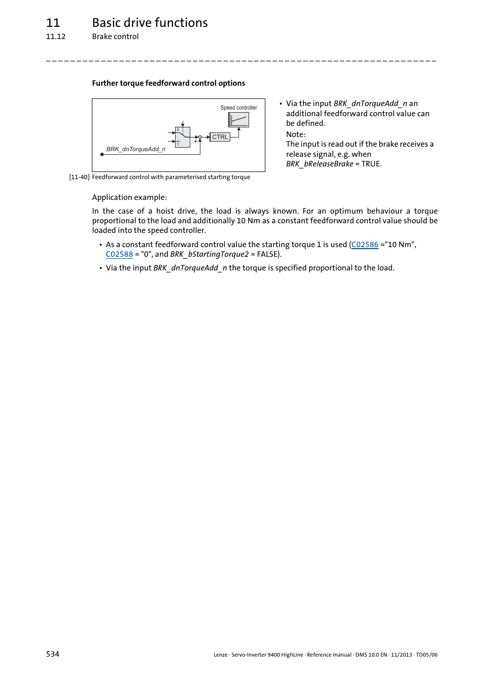 11 basic drive functions | Lenze 9400 User Manual | Page 534 / 954