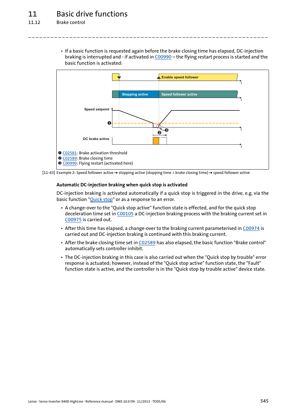 11 basic drive functions | Lenze 9400 User Manual | Page 545 / 954