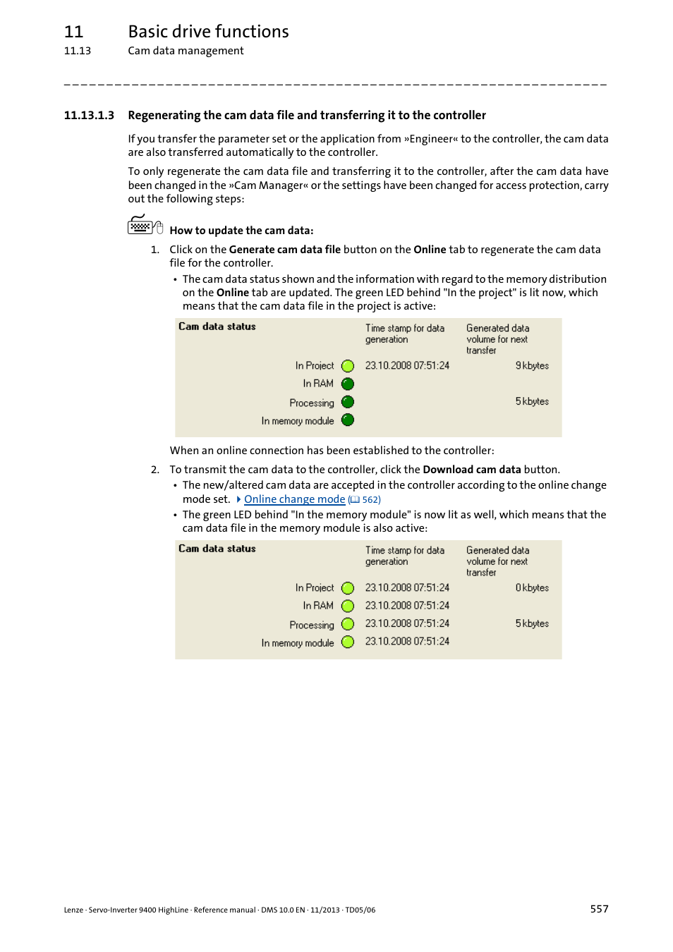 11 basic drive functions | Lenze 9400 User Manual | Page 557 / 954