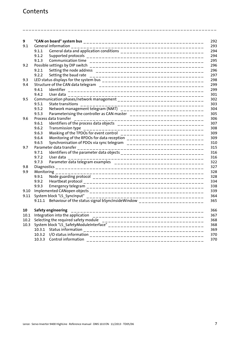 Lenze 9400 User Manual | Page 7 / 954