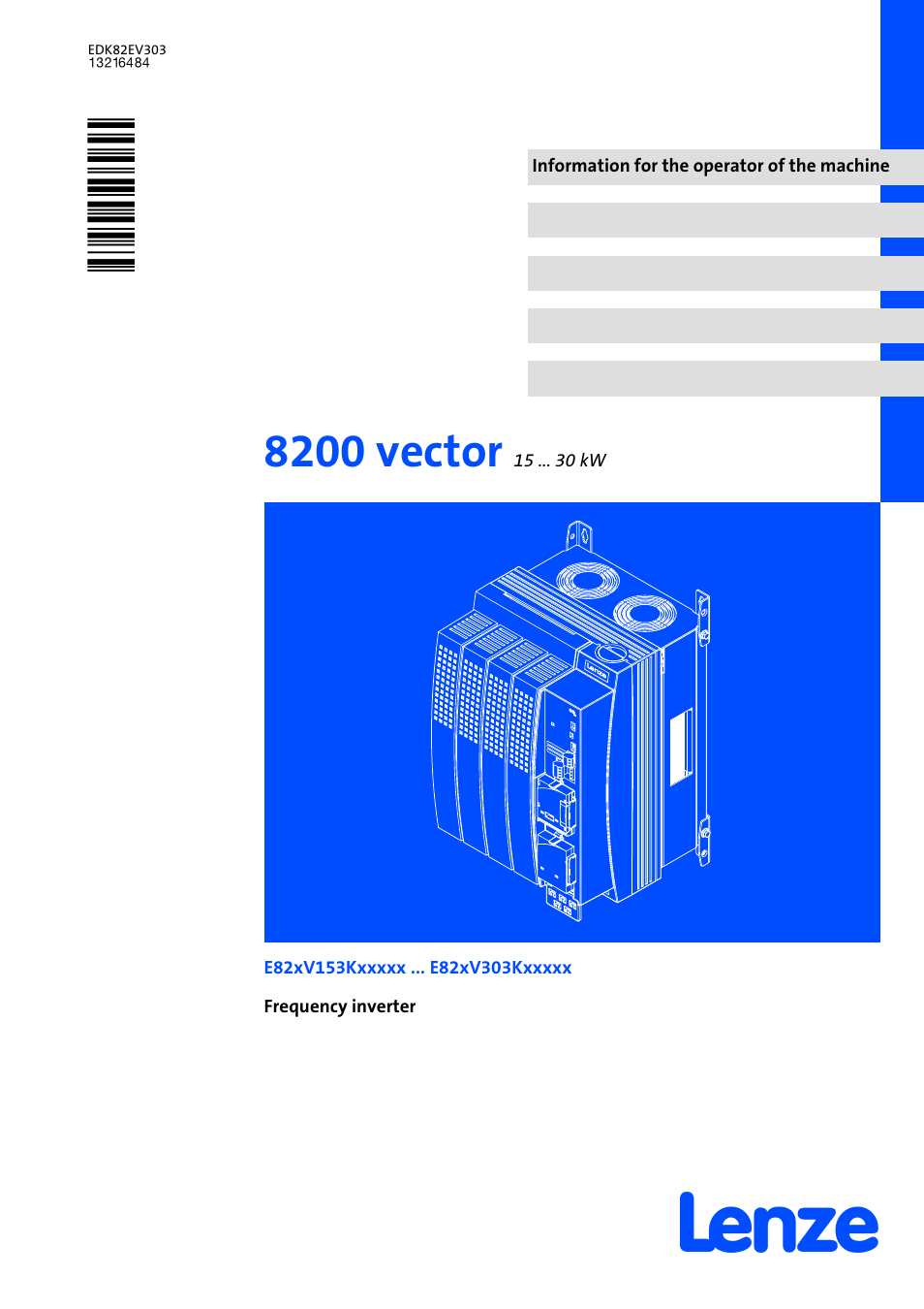 Lenze 8200 vector 15kW-30kW User Manual | 23 pages