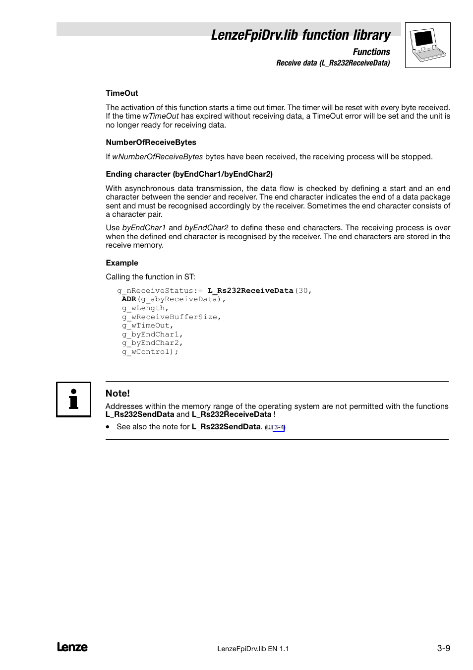 Lenzefpidrv.lib function library | Lenze Global Drive PLC Developer Studio User Manual | Page 24 / 27