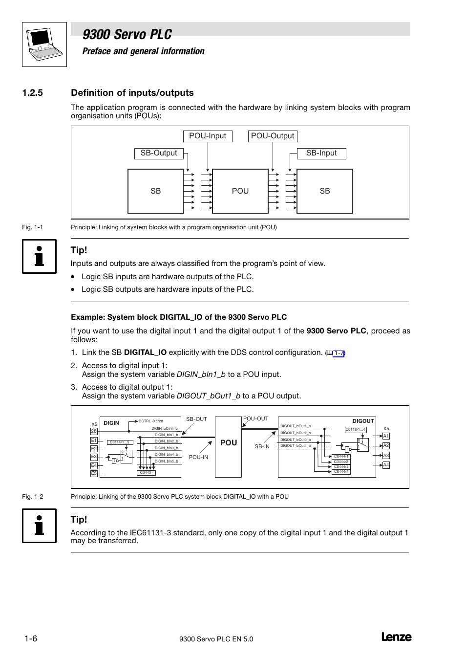 Definition of inputs/outputs, 9300 servo plc, Preface and general information | 5 definition of inputs/outputs | Lenze Drive PLC Developer Studio 9300 Servo PLC (V8.x) User Manual | Page 12 / 167