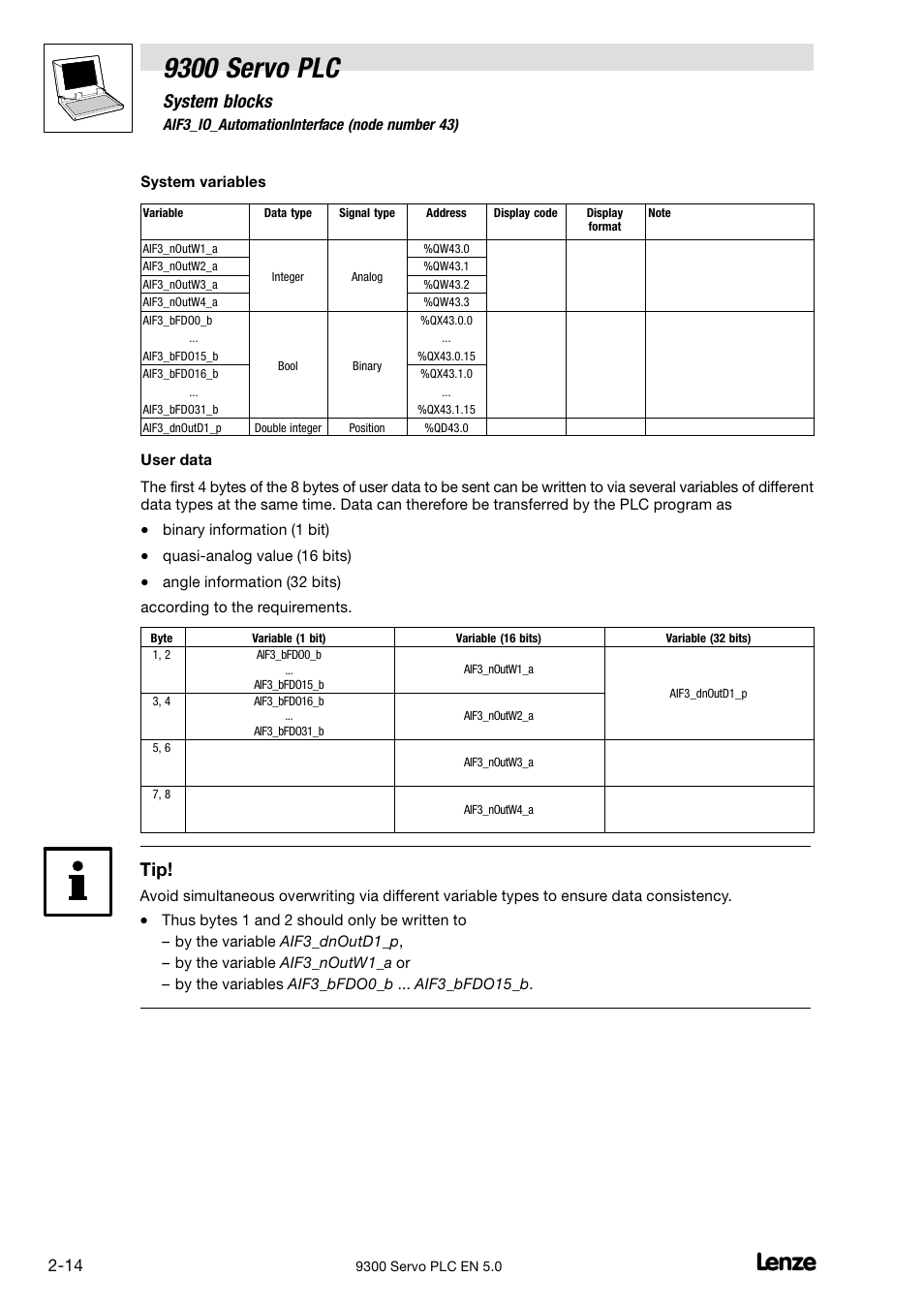 9300 servo plc, System blocks | Lenze Drive PLC Developer Studio 9300 Servo PLC (V8.x) User Manual | Page 28 / 167