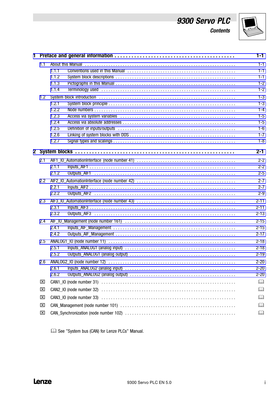 Lenze Drive PLC Developer Studio 9300 Servo PLC (V8.x) User Manual | Page 3 / 167