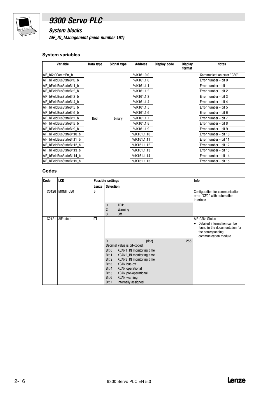 9300 servo plc, System blocks | Lenze Drive PLC Developer Studio 9300 Servo PLC (V8.x) User Manual | Page 30 / 167