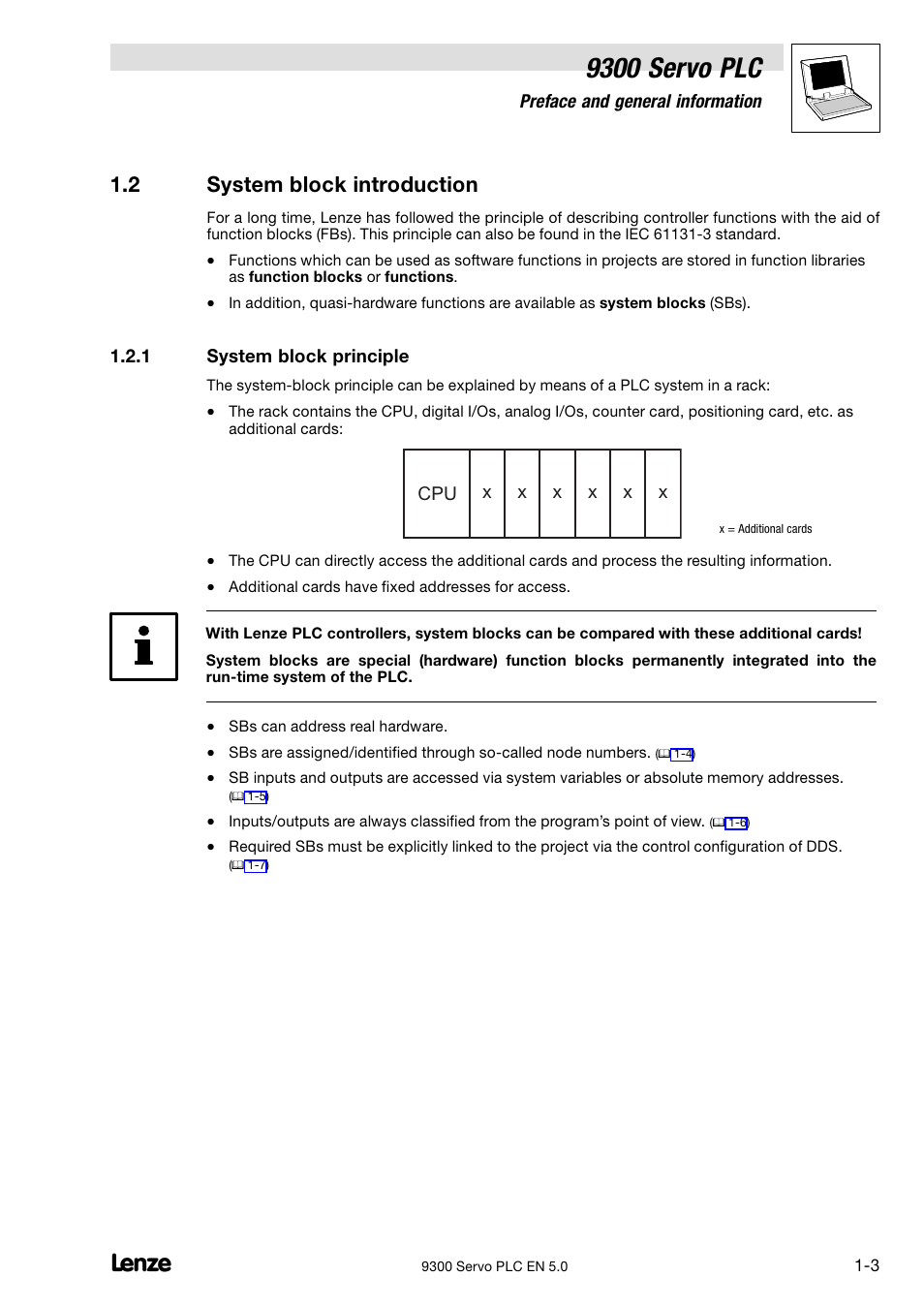 System block introduction, System block principle, 9300 servo plc | 2 system block introduction | Lenze Drive PLC Developer Studio 9300 Servo PLC (V8.x) User Manual | Page 9 / 167
