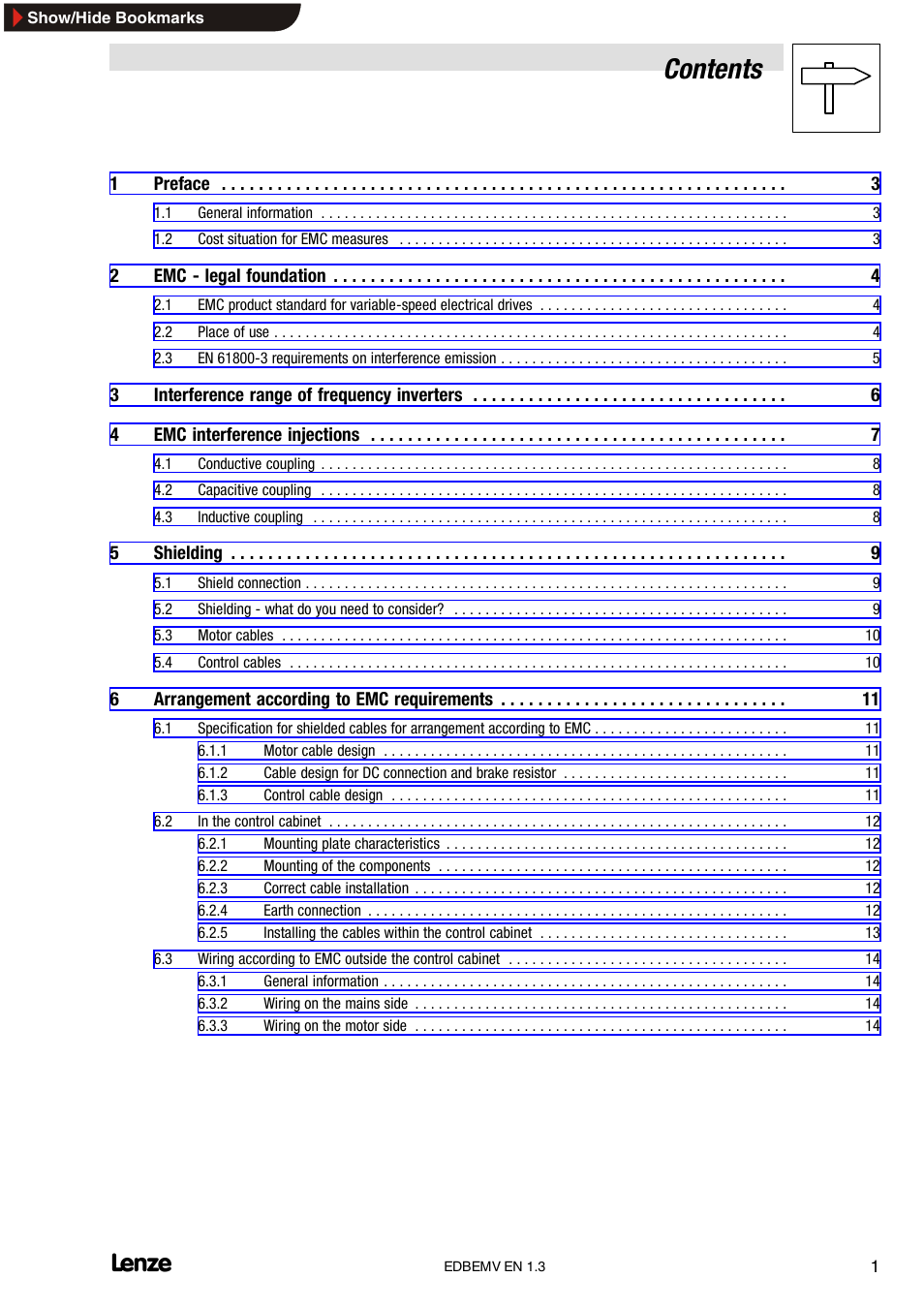 Lenze Inverter EMC User Manual | Page 3 / 26