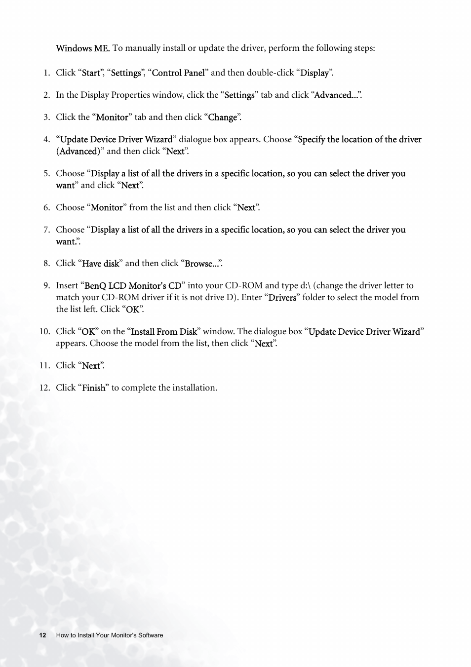 BenQ FP531 User Manual | Page 12 / 32