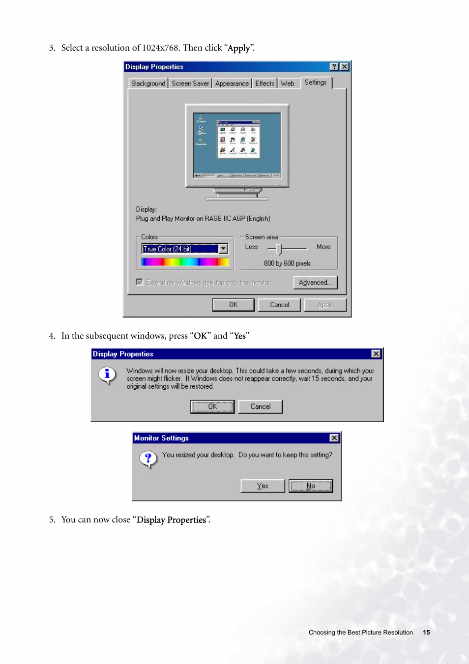 BenQ FP531 User Manual | Page 15 / 32