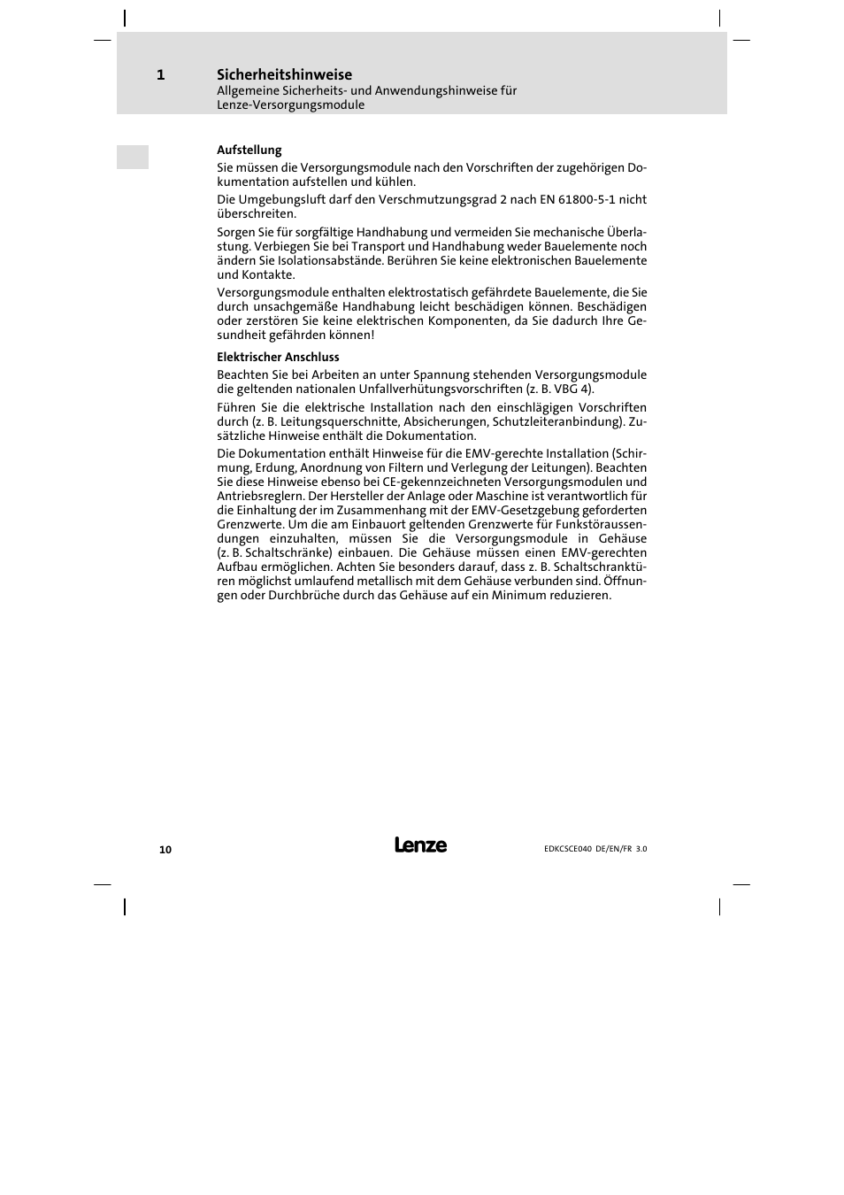 Lenze ECSCExxx User Manual | Page 10 / 164
