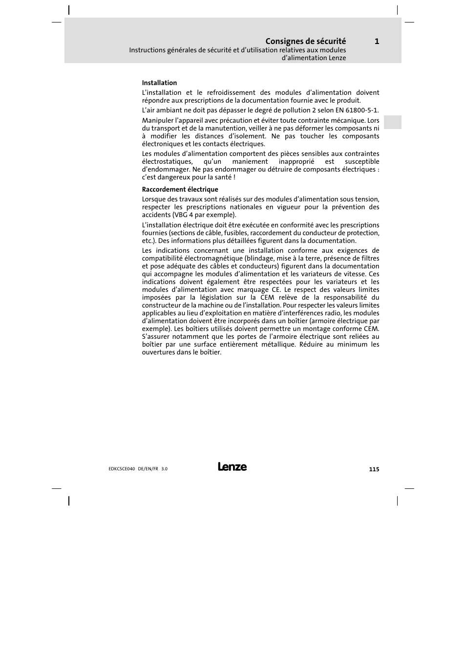 Lenze ECSCExxx User Manual | Page 115 / 164